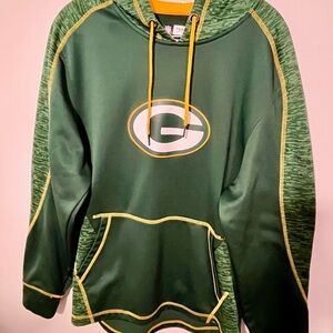 NFL Team Apparel Green Hoodie with Yellow Drawstrings size M